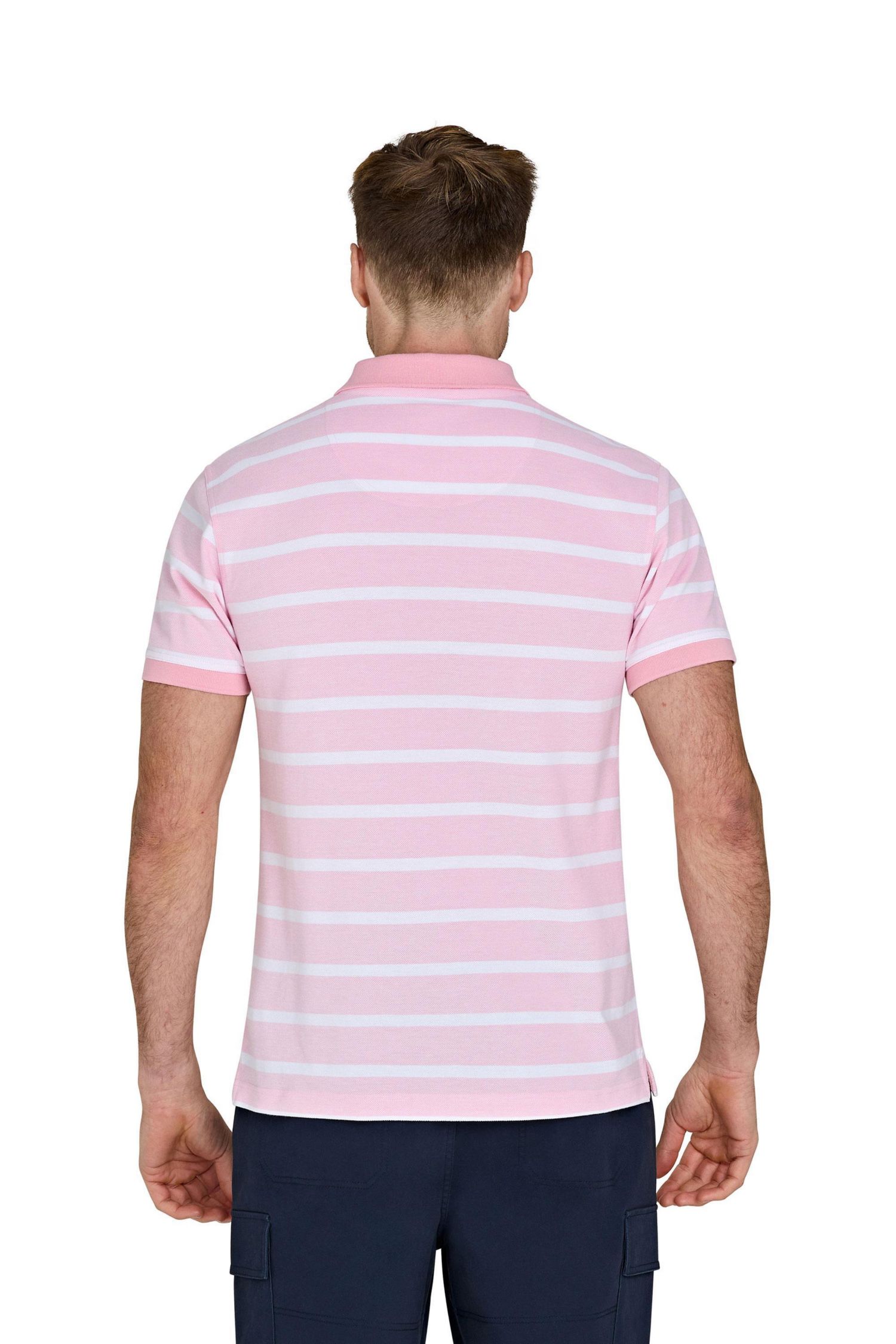 Men's Birdseye Stripe Pique Polo