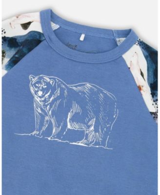 Baby Boys Two-Piece Cotton Pajama Set White Bear Print