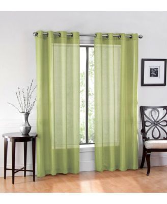 Basic Home Grommet Top Sheer Single Window Curtain - 52 in. W x 84 in. L, Spice