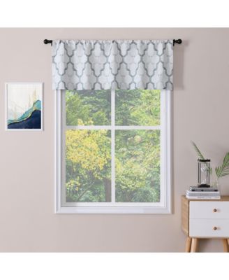 Living Shabby Trellis Clover Rod Pocket Window Curtain Valances