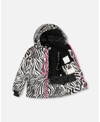 Girl Two-Piece Teknik Snowsuit Zebra Print - Toddler|Child