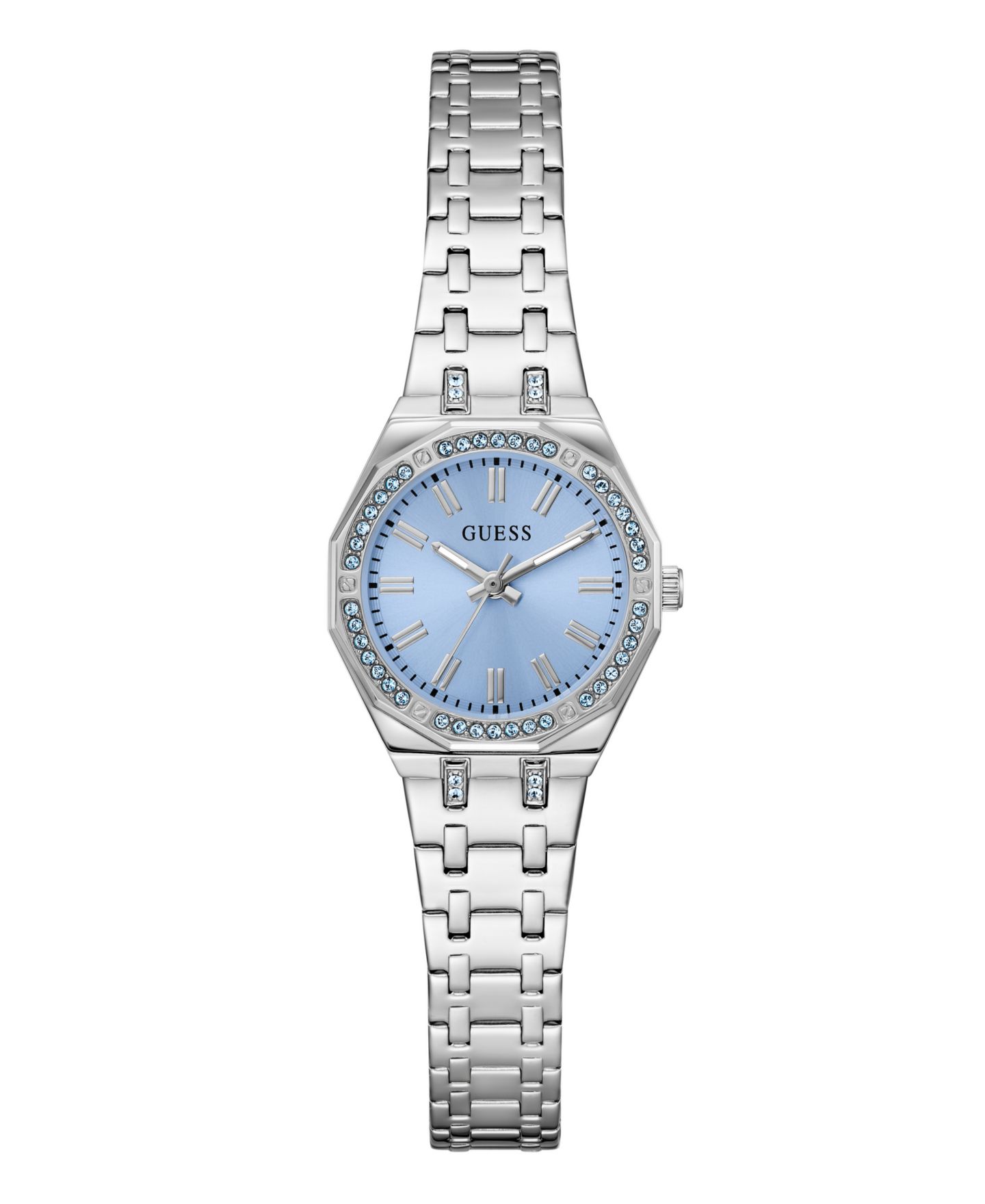 Женские часы GUESS Silver Tone Analog Watch, 25mm — фото 1