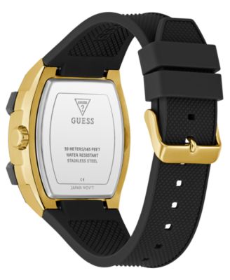 Men's Black Gold Tone Multi-function Watch, 44mm