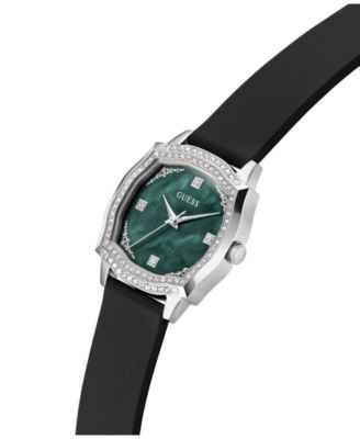 Women's Black Silver Tone Analog Watch, 32mm