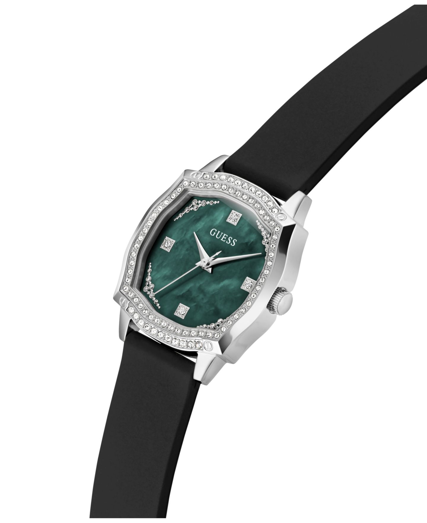 Женские часы GUESS Black Silver Tone Analog Watch, 32mm — фото 2