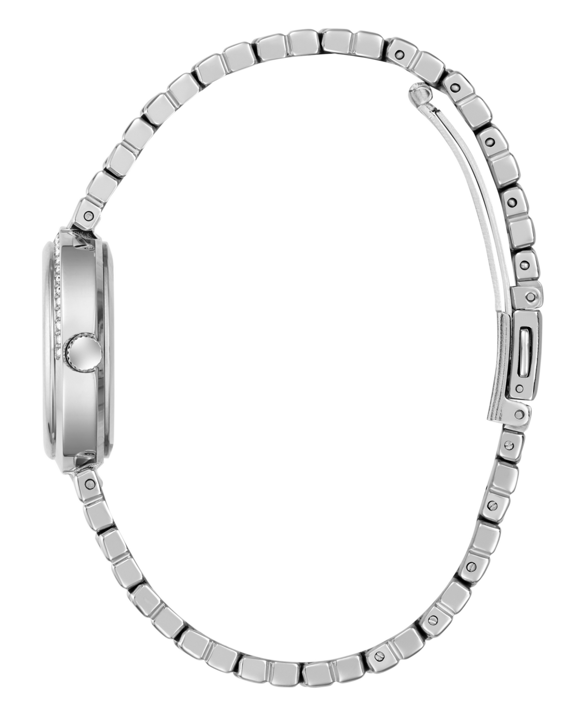 Guess Women's Silver Tone Analog Watch, 28mm In Metallic