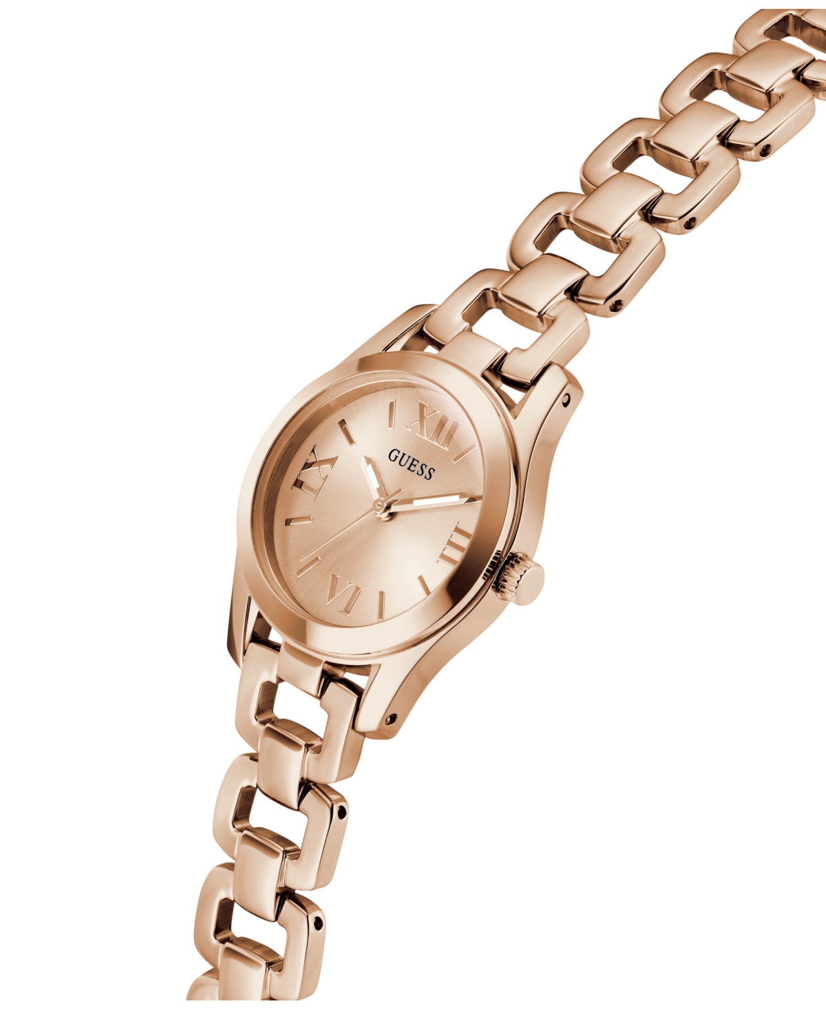 Guess Women's Rose Gold Tone Analog Watch, 28mm In Gold