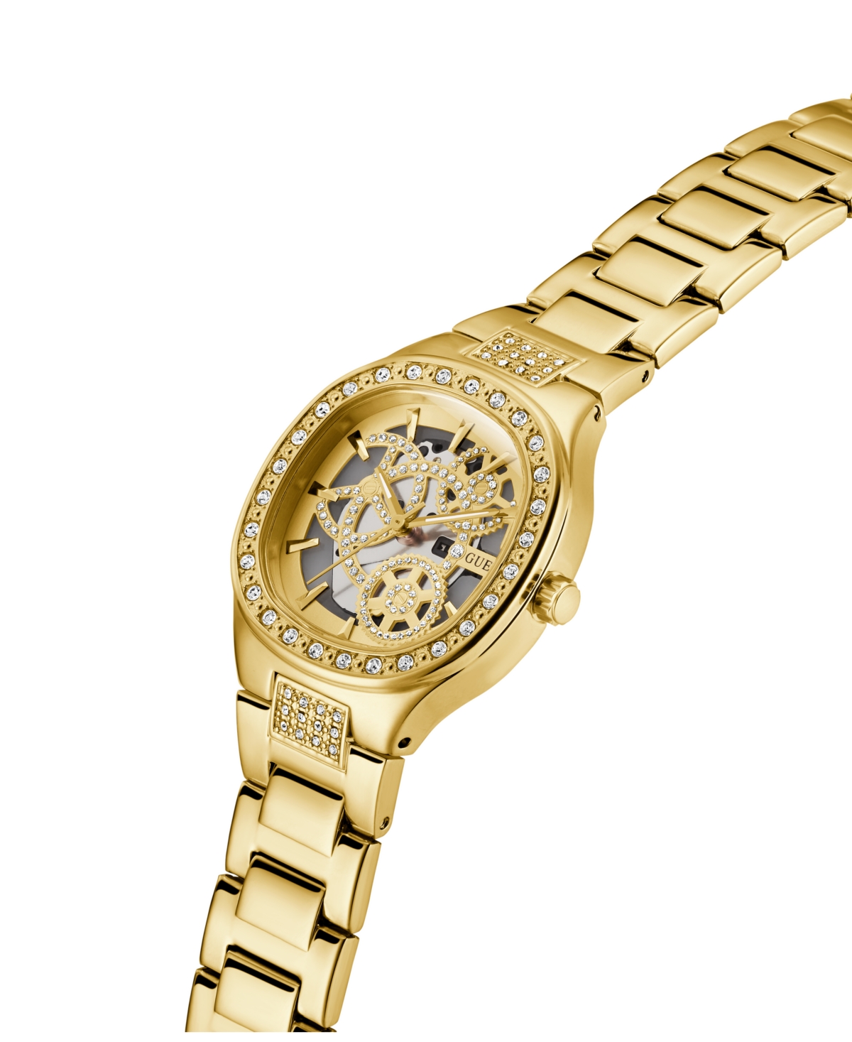 Guess Women's Gold Tone Analog Watch, 32mm In Gold
