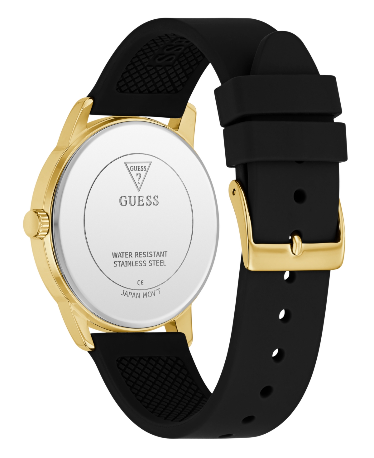 Guess Men's Black Gold Tone Analog Watch, 40mm In Gold