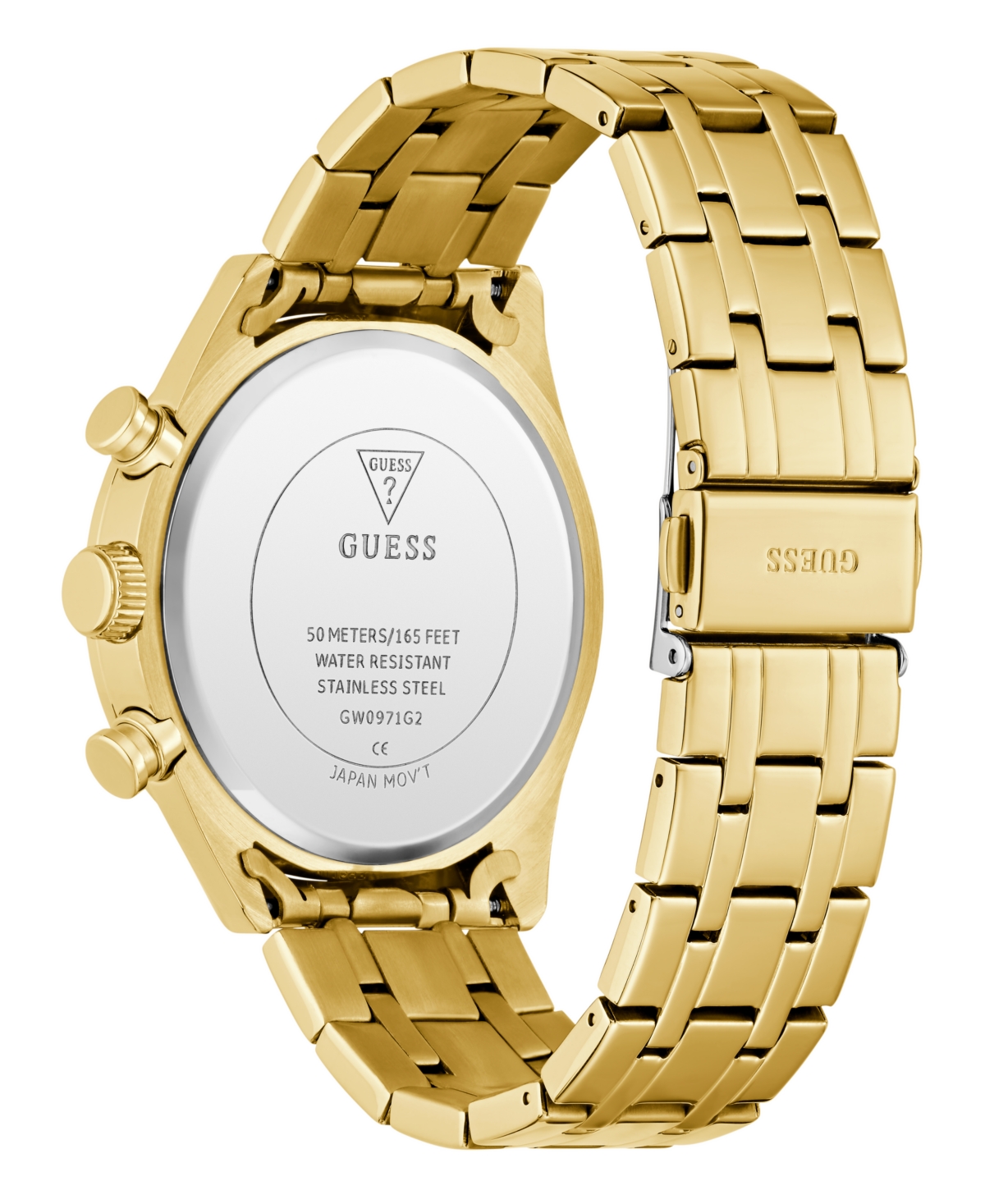 Guess Men's Gold Tone Multi-function Watch, 44mm In Gold