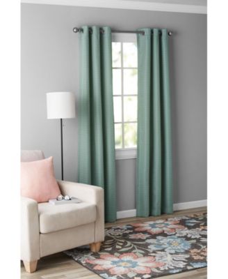 Modern Living 2 Pack Textured Woven Light Filtering Grommet Top Window Curtain Panels - in. Long