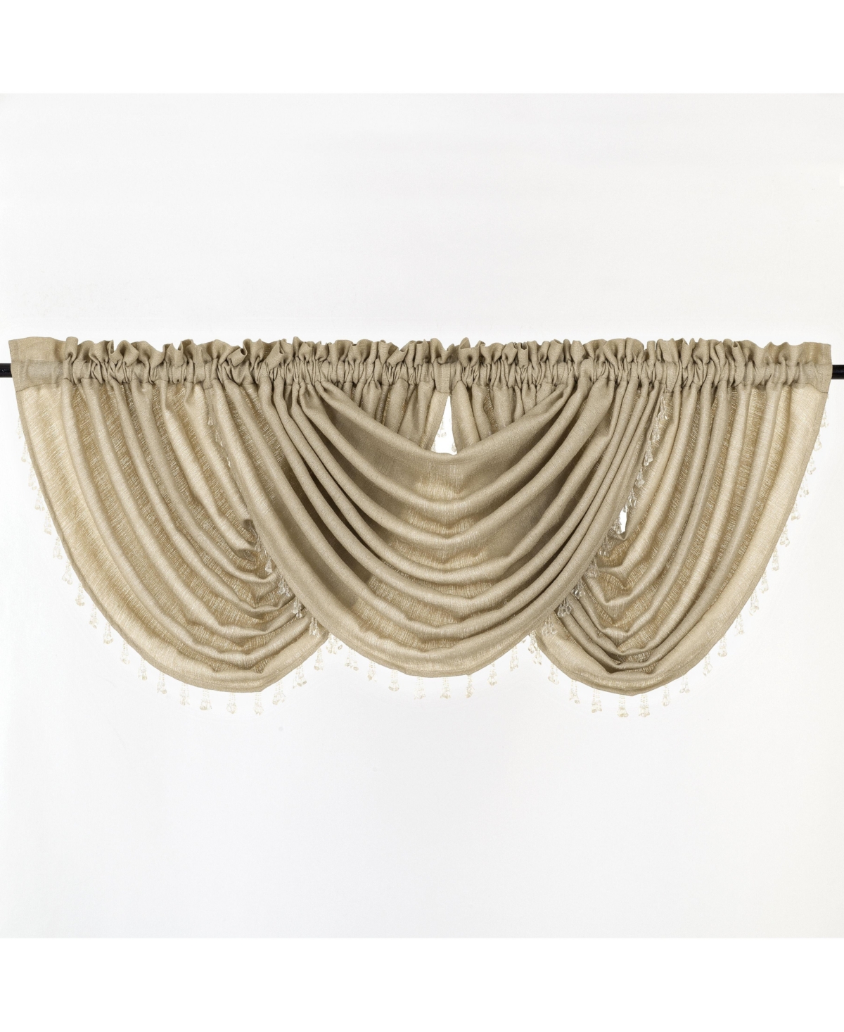 Kate Aurora Living Textured Crepe Sheer Single Window Curtain Treatments Valances
