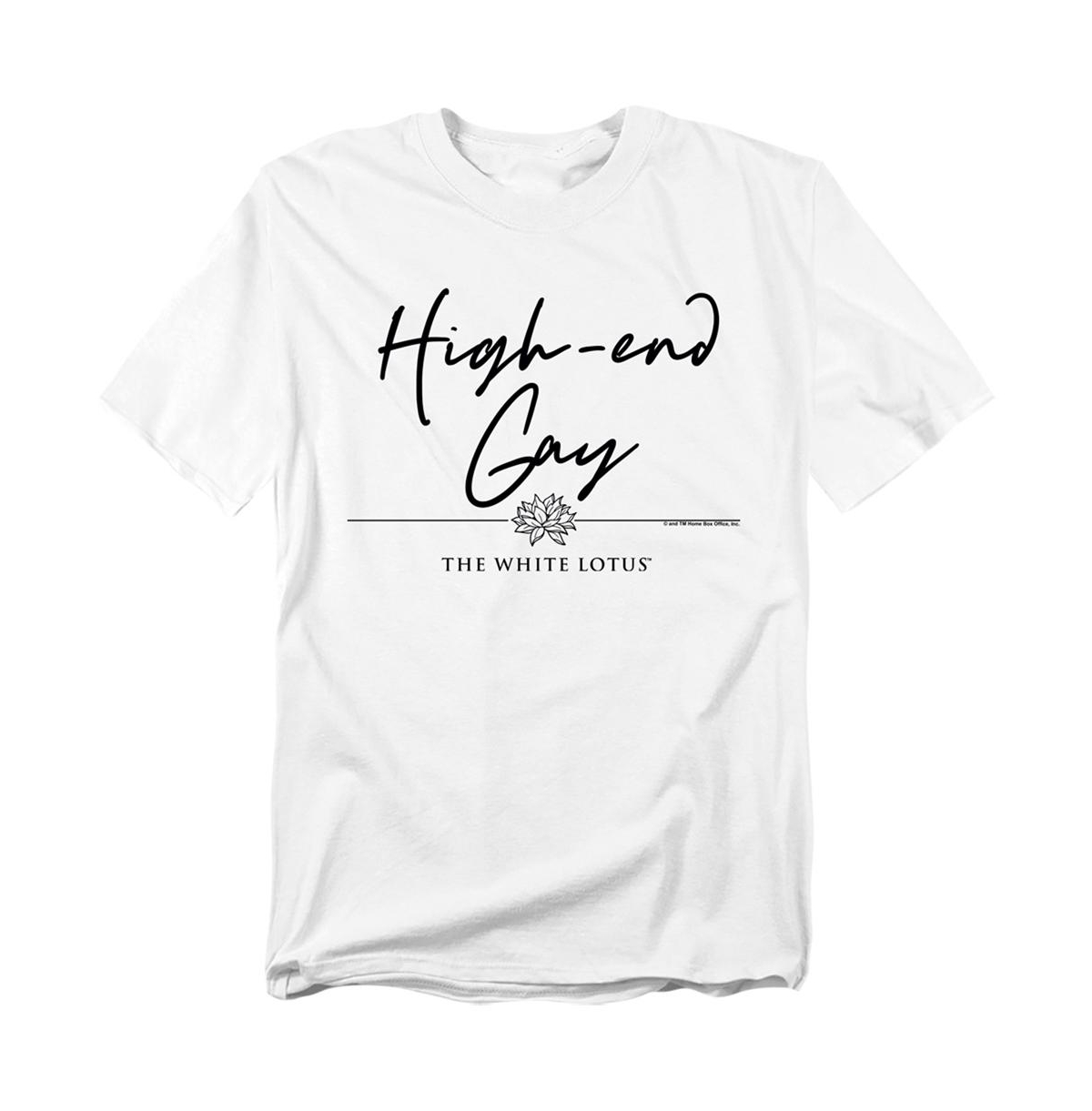 Logovision Men's White Lotus High End Gay T-Shirt - White