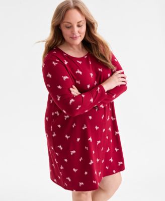 Plus Size Soft Knit Printed Sleepshirt, Created for Macy's