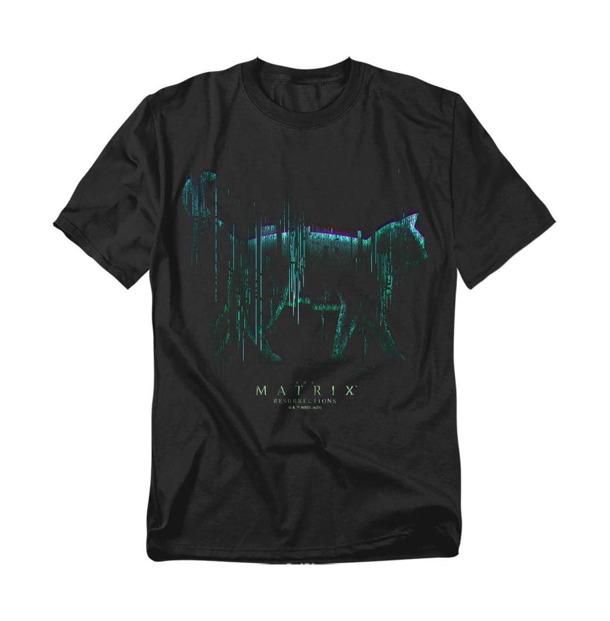 Men's The Matrix Glitch Cat T-Shirt - Black