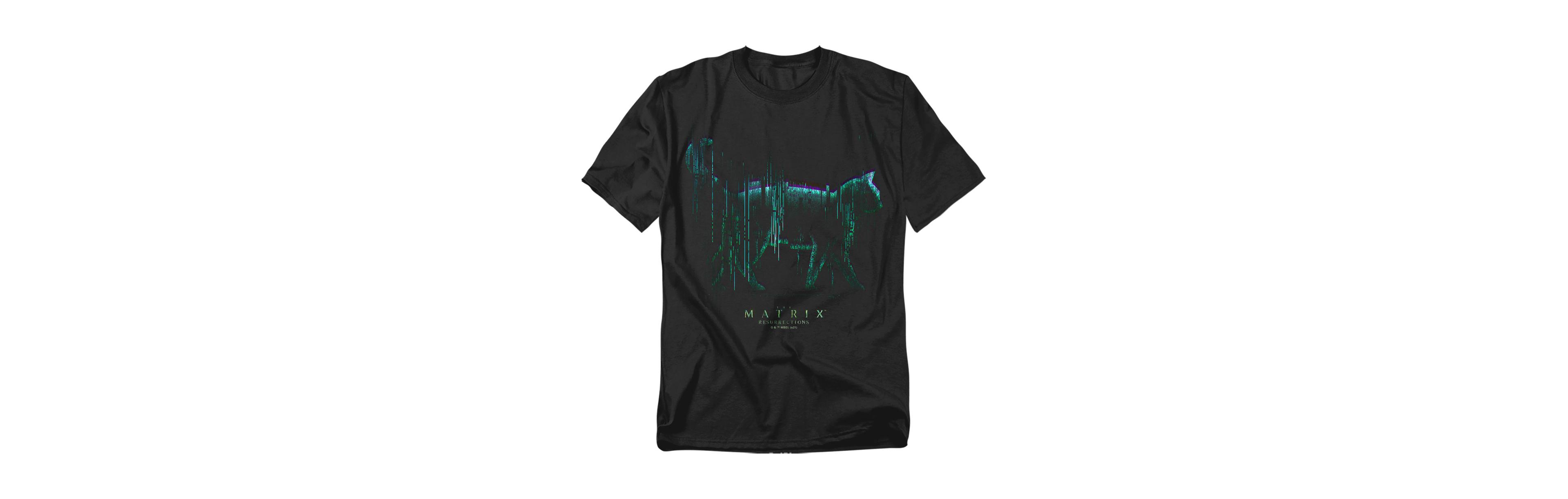 Logovision Men's The Matrix Glitch Cat T-Shirt