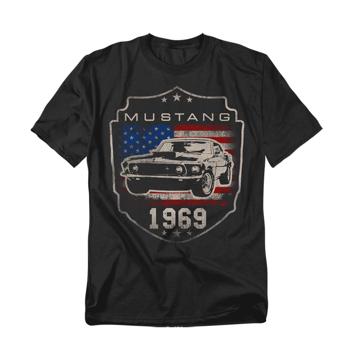 Men's Ford Mustang 1969 Flag T-Shirt - Black