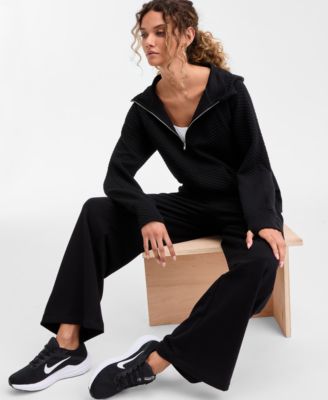 Women's Relaxed Quilted Half-Zip Hoodie