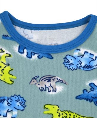 Baby and Toddler Boys 2-Piece Dinosaur Pajama with Socks Set