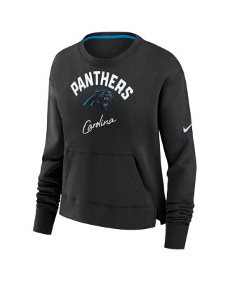Women's Black Carolina Panthers High Hip Pullover Sweatshirt