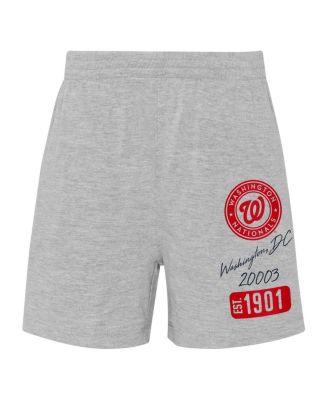 Baby Boys and Girls 2-Piece Navy/Heather Gray Washington Nationals Ground Out Baller Raglan T-Shirt and Shorts Set