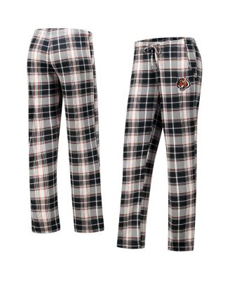Concepts Sport - Women's Black Cincinnati Bengals Ashford Plaid Knit Pants