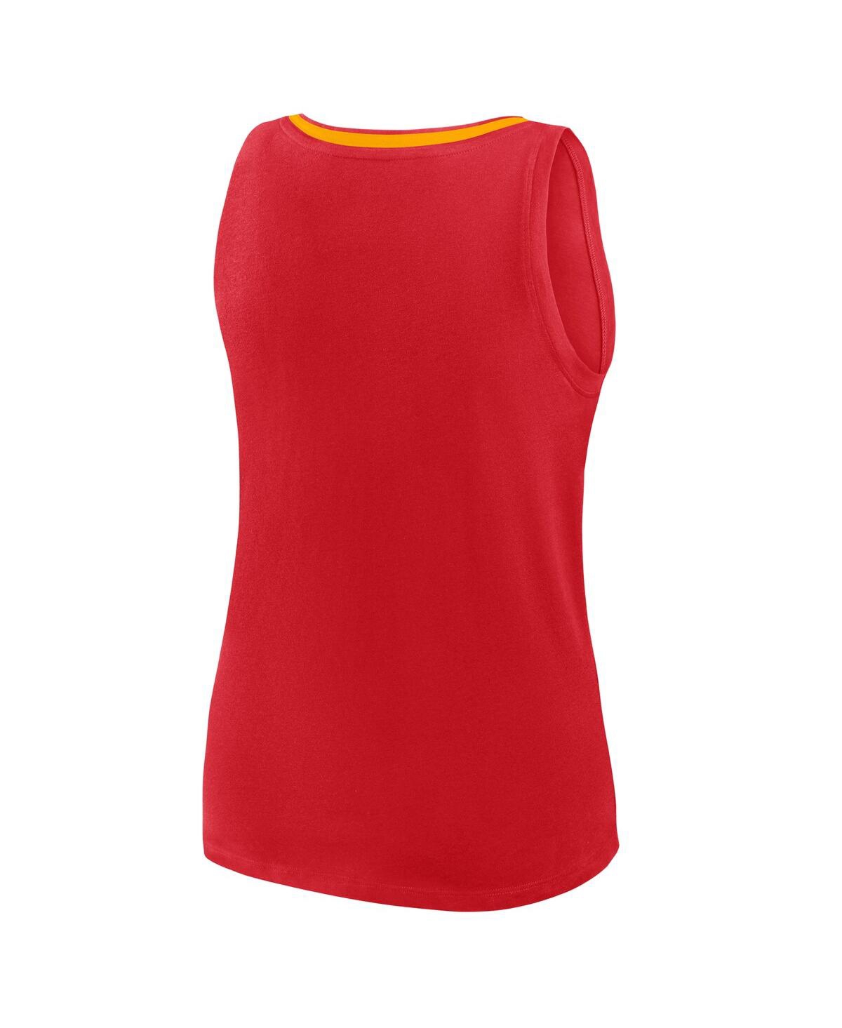Logo Athletic Women's Red Kansas City Chiefs Plus Size Stellar Win V-neck Tank Top In Red