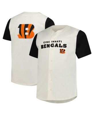 Fanatics - Men's&nbsp; Cream Cincinnati Bengals Vintage Full-Button Short Sleeve Top