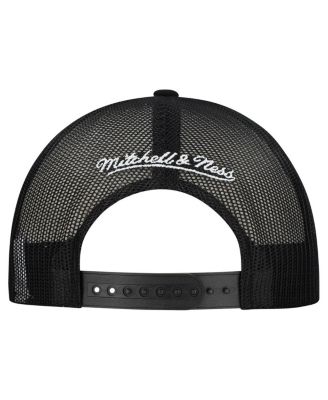 Men's White/Black Pittsburgh Penguins Gridlock Trucker Adjustable Hat