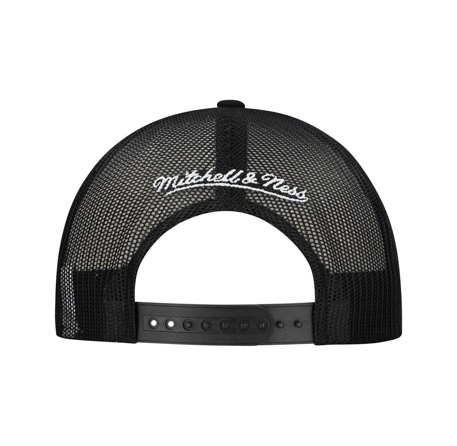 Men's White/Black Pittsburgh Penguins Gridlock Trucker Adjustable Hat