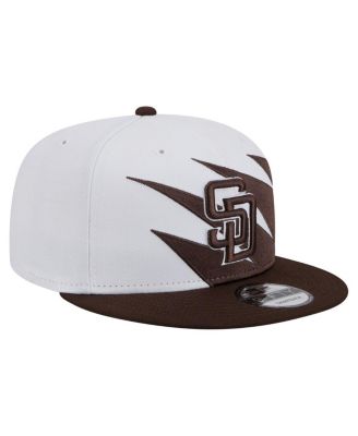 Men's Brown/White San Diego Padres Jagged 9FIFTY Snapback Hat