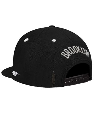 Men's Cream Brooklyn Nets French Terry Snapback Hat