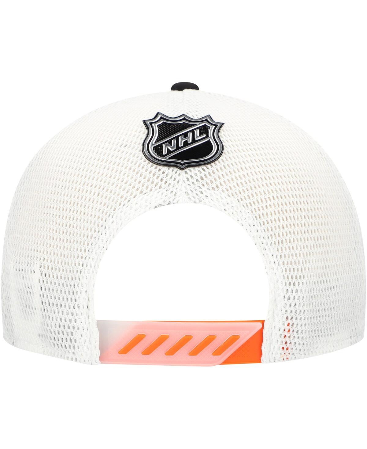 Fanatics Men's Black Anaheim Ducks Authentic Pro Draft Adjustable Trucker Hat In Black