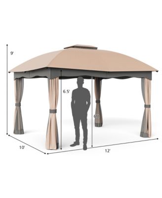 Patio 12' x 10' Canopy Heavy Duty Steel Gazebo Double Vented Outdoor