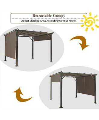 2PCS 16x4 Ft Universal Replacement Canopy for Pergola Structure Sun Awning
