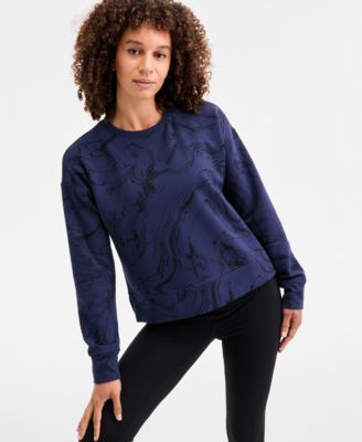 ID Ideology - Plus Size Earthly Marble Fleece Sweatshirt
