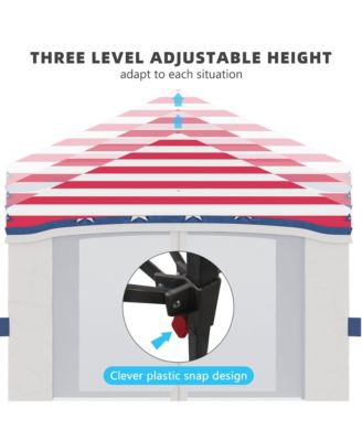 10' x 10' Pop Up Canopy Foldable Party Tent with Nettings, Multi