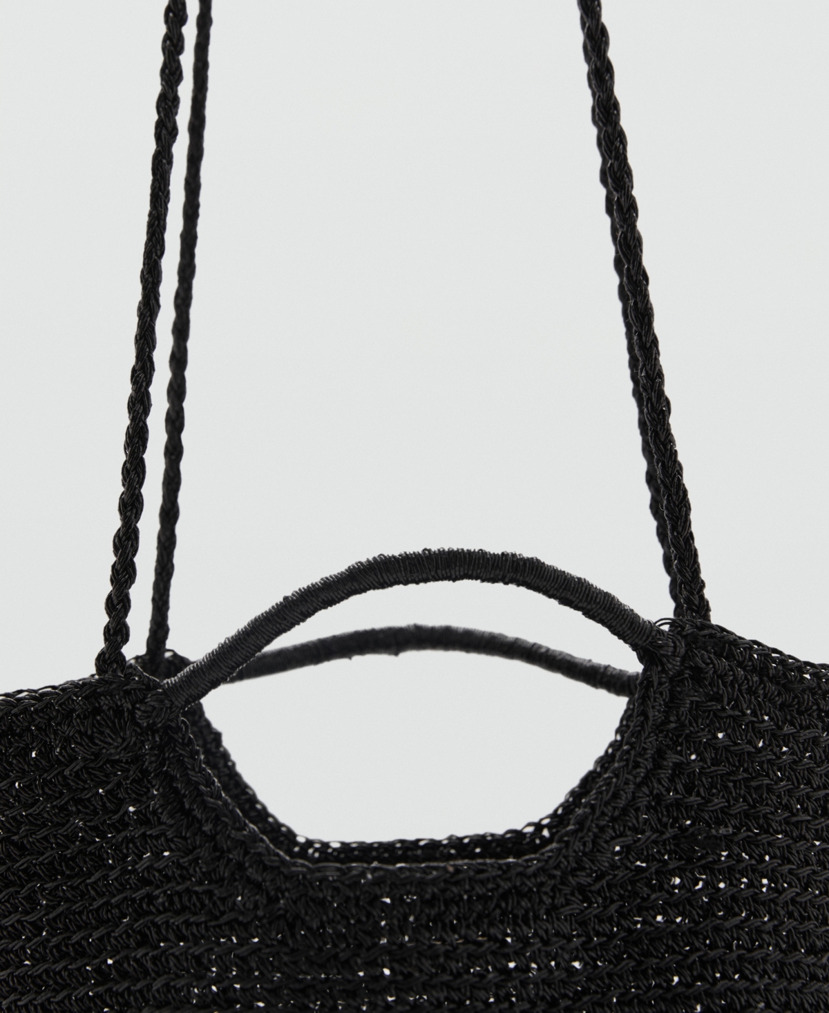 Mango Women's Mini Woven Crossbody Bag In Black