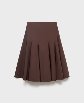 MANGO - Women's Pleated Midi Skirt