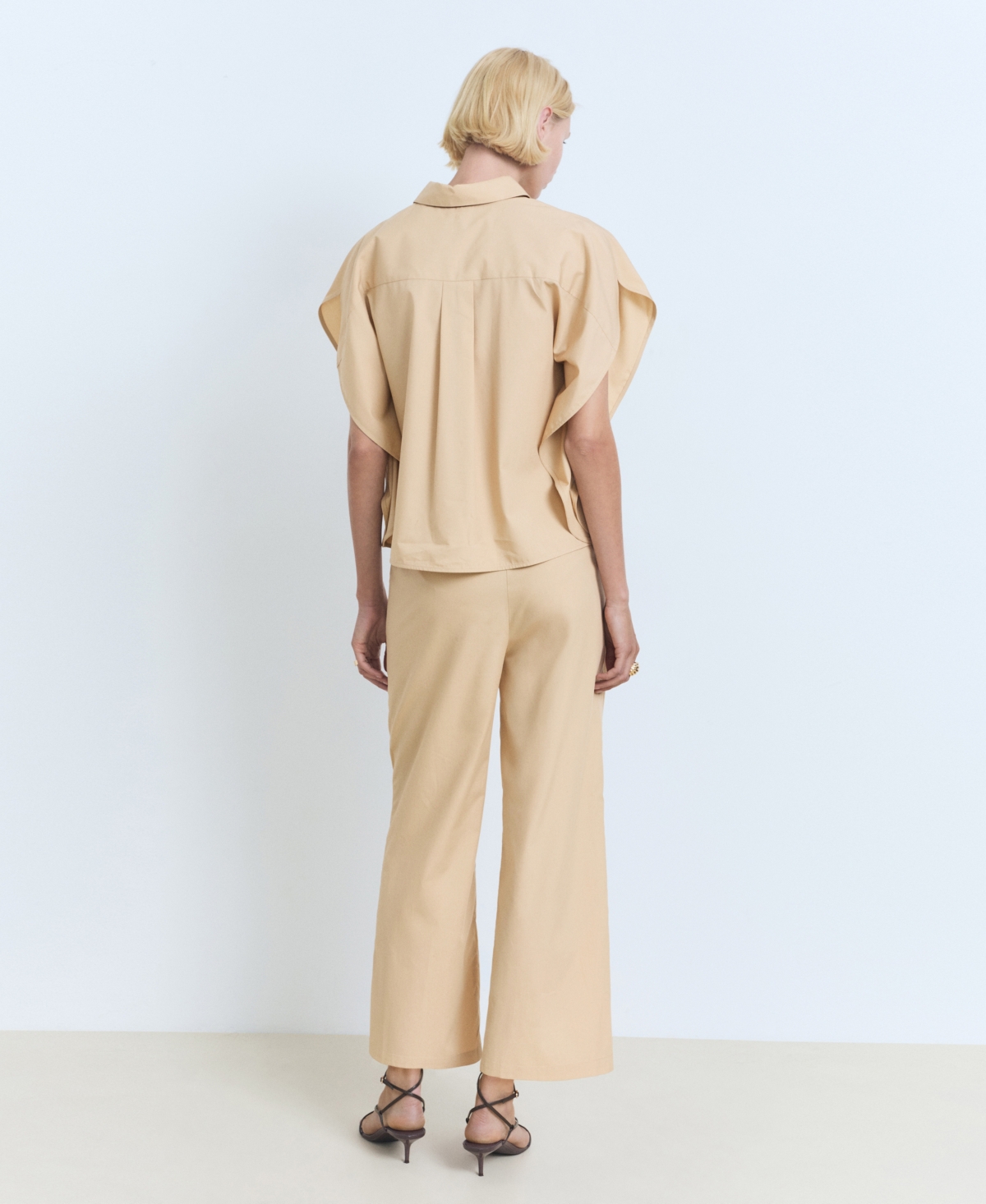 Mango Women's Straight-cut Crop Pants In Brown