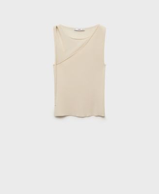 MANGO - Women's Knitted Cut-Out Top