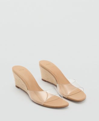 MANGO - Women's Vinyl Wedge Sandals