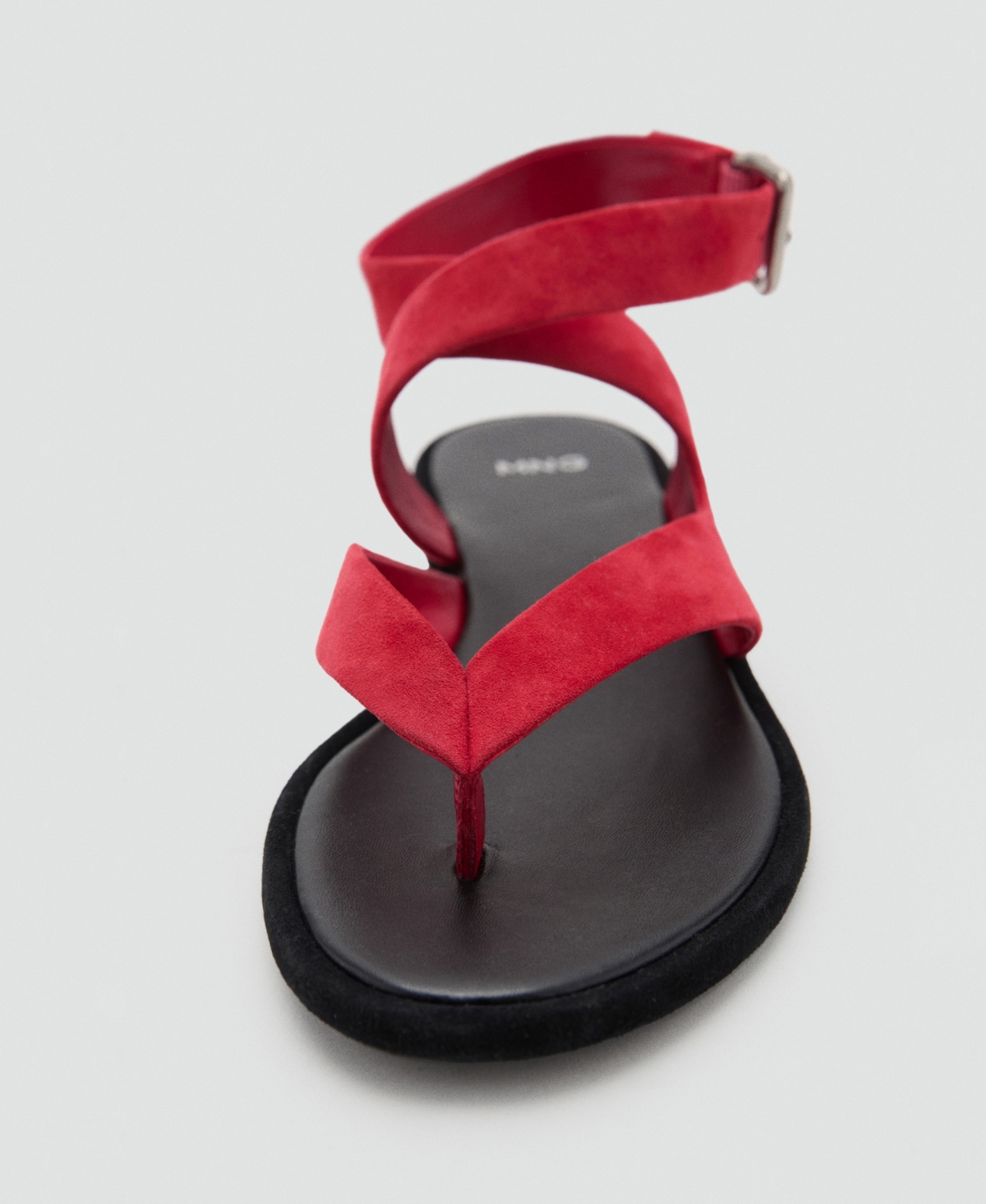 Mango Sandales À Lanières Daim Rouge - Femme - 42 -  In Red