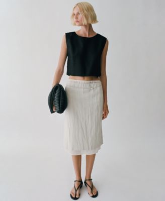 Women's Linen Crop Top