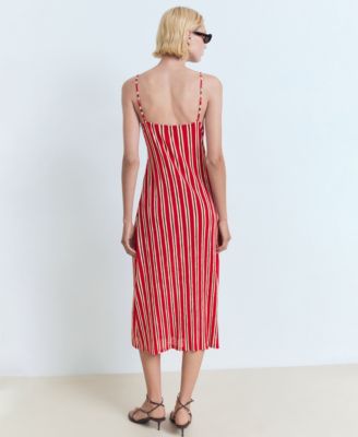 Women's Striped Gathered Dress