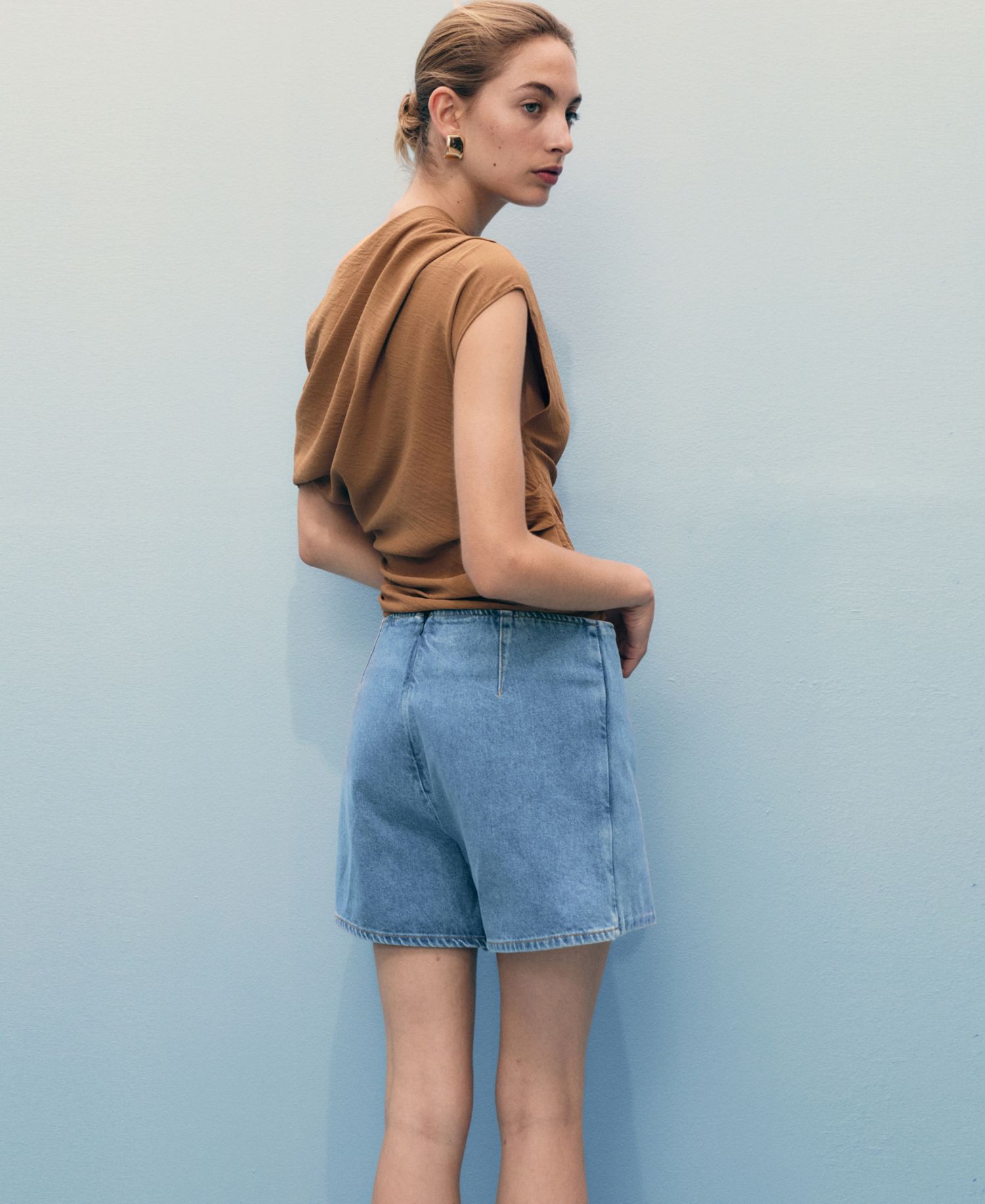 Women's Wrapped Denim Skort