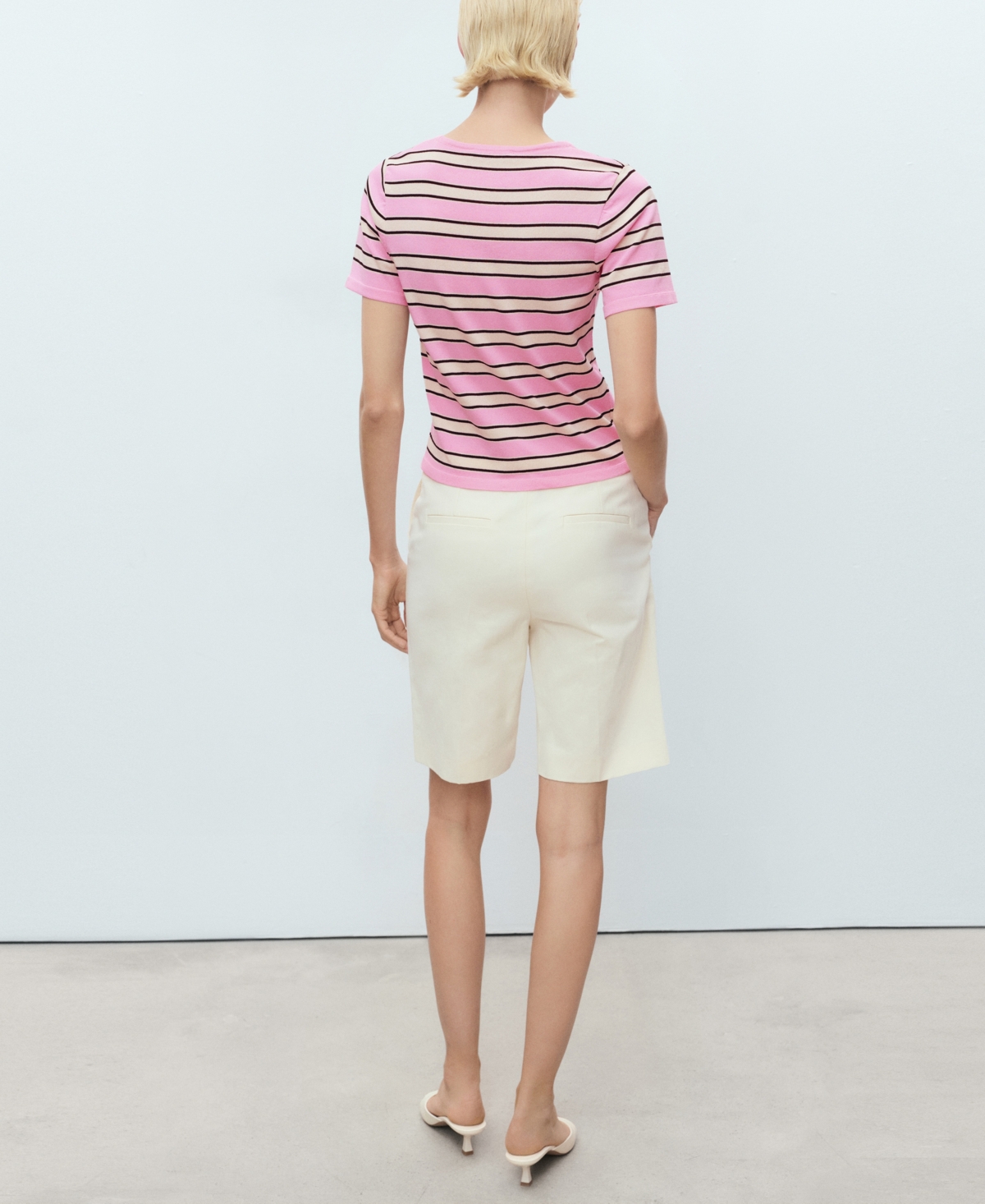 Mango Fine Knit Sweater In Pink