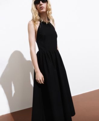 Women's Crossed Back Halter Dress