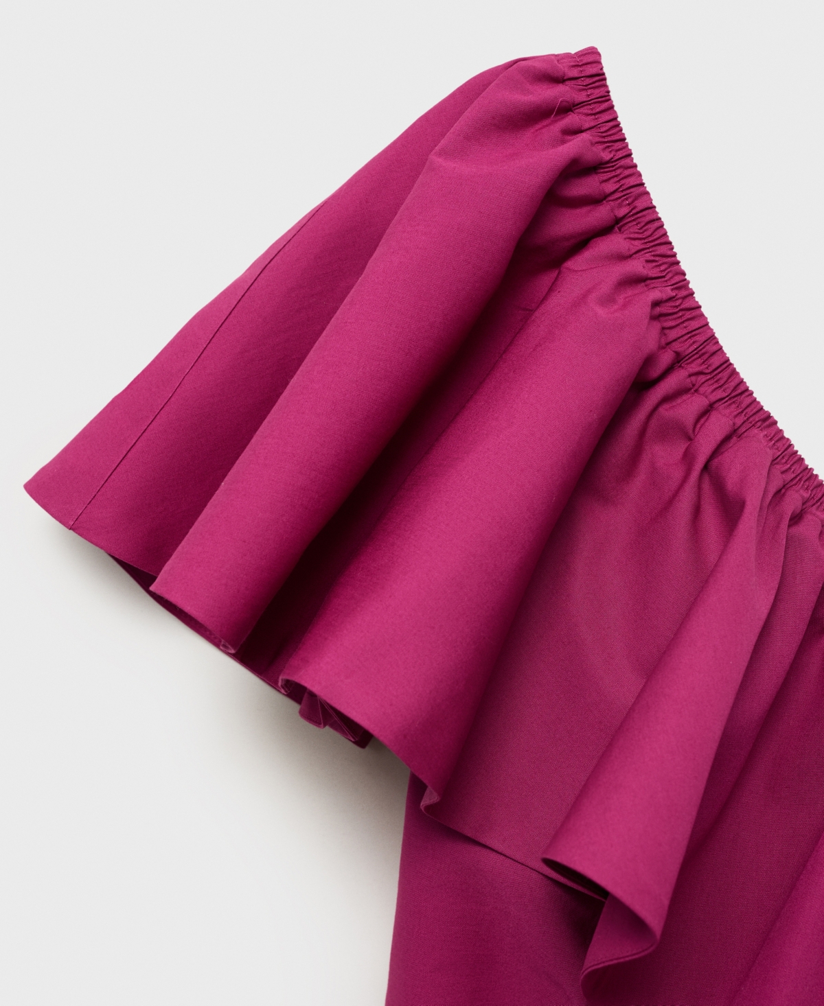 Mango Asymmetric Cutout One-shoulder Maxi Dress In Pink