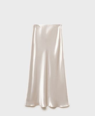 MANGO - Women's Midi Satin Skirt